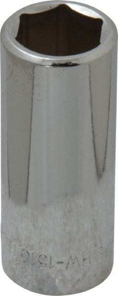 Blackhawk by Proto - 1/2", 3/8" Drive, Deep Hand Socket - 6 Points, 1-7/8" OAL, Chrome Finish - Exact Tooling