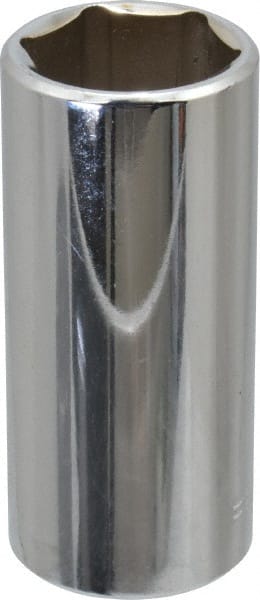 Blackhawk by Proto - 3/4", 3/8" Drive, Deep Hand Socket - 6 Points, 2-13/64" OAL, Chrome Finish - Exact Tooling