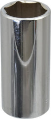 Blackhawk by Proto - 3/4", 3/8" Drive, Deep Hand Socket - 6 Points, 2-13/64" OAL, Chrome Finish - Exact Tooling
