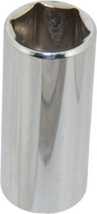 Blackhawk by Proto - 13/16", 3/8" Drive, Deep Hand Socket - 6 Points, 2-1/2" OAL, Chrome Finish - Exact Tooling