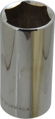 Blackhawk by Proto - 1", 3/8" Drive, Deep Hand Socket - 6 Points, 2-3/4" OAL, Chrome Finish - Exact Tooling