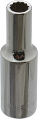 Blackhawk by Proto - 3/8" Drive, Deep Hand Socket - 12 Points, 2-7/64" OAL, Chrome Finish - Exact Tooling