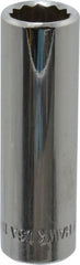 Blackhawk by Proto - 3/8" Drive, Deep Hand Socket - 12 Points, 1-13/16" OAL, Chrome Finish - Exact Tooling