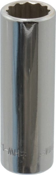 Blackhawk by Proto - 3/8" Drive, Deep Hand Socket - 12 Points, 1-13/16" OAL, Chrome Finish - Exact Tooling