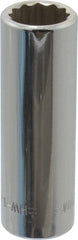 Blackhawk by Proto - 3/8" Drive, Deep Hand Socket - 12 Points, 1-13/16" OAL, Chrome Finish - Exact Tooling