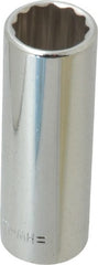 Blackhawk by Proto - 3/8" Drive, Deep Hand Socket - 12 Points, 1-13/16" OAL, Chrome Finish - Exact Tooling