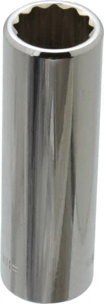 Blackhawk by Proto - 3/8" Drive, Deep Hand Socket - 12 Points, 2-3/4" OAL, Chrome Finish - Exact Tooling