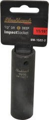 Blackhawk by Proto - 1/2" Drive 11/16" Deep Impact Socket - 6 Points, 3-5/16" OAL - Exact Tooling