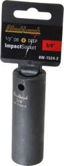 Blackhawk by Proto - 1/2" Drive 3/4" Deep Impact Socket - 6 Points, 3-5/16" OAL - Exact Tooling