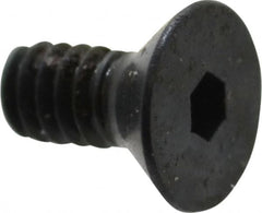 Camcar - #2-56 UNC Hex Socket Drive, 82° Flat Screw - Alloy Steel, Black Oxide Finish, Fully Threaded, 3/16" OAL - Exact Tooling