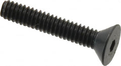 Camcar - #2-56 UNC Hex Socket Drive, 82° Flat Screw - Alloy Steel, Black Oxide Finish, Fully Threaded, 1/2" OAL - Exact Tooling