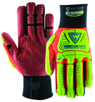 Synthetic Red Reinforced Dotted Double Palm Gloves X-Large - Exact Tooling