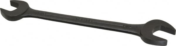 Armstrong - 3/4" x 7/8" Standard Open End Wrench - 9-3/4" OAL, Double End, Black Finish, 15° Head Angle - Exact Tooling