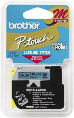 Brother - 1/2" Wide, Blue Tape Cassette - For Label Maker - Exact Tooling