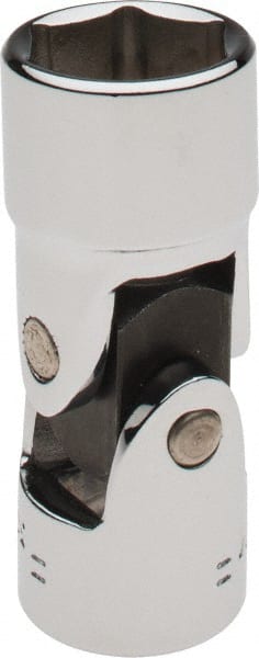 Blackhawk by Proto - 3/8" Drive, Standard Hand Socket - 6 Points, 2" OAL, Alloy Steel, Chrome Finish - Exact Tooling