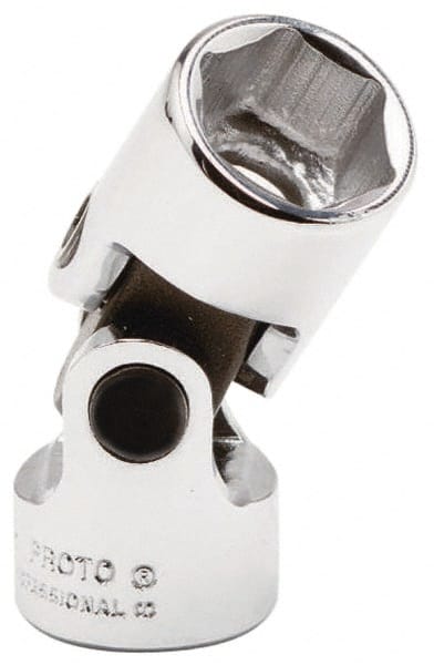 Proto - 1/2" Drive, Standard Hand Socket - 6 Points, 2-9/16" OAL, Chrome Vanadium, Chrome Finish - Exact Tooling