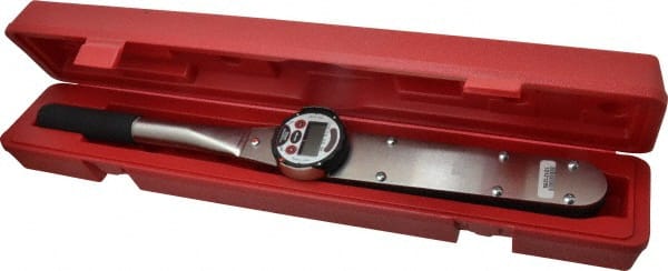 Proto - 1/2" Drive Electronic Digital Torque Wrench - 10 Ft/Lb to 100 Ft/Lb Torque, 22" OAL, 1 N/m Graduation, Fixed Head - Exact Tooling