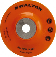 WALTER Surface Technologies - 4-1/2" Diam Disc Backing Pad - 5/8-11 Thread - Exact Tooling