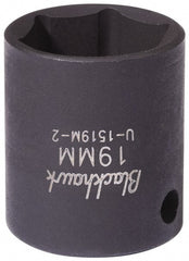 Blackhawk by Proto - 1/2" Drive 26mm Standard Impact Socket - 6 Points, 3-7/8" OAL - Exact Tooling