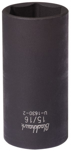Blackhawk by Proto - 3/8" Drive 7/8" Deep Impact Socket - 6 Points, 2-9/16" OAL - Exact Tooling