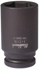Blackhawk by Proto - 3/4" Drive 1-5/8" Deep Impact Socket - 6 Points, 3-3/8" OAL - Exact Tooling