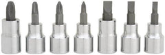 Blackhawk by Proto - 7 Piece, 3/8" Drive Screwdriver Bit Socket Set - #2 to #4 Phillips - Exact Tooling