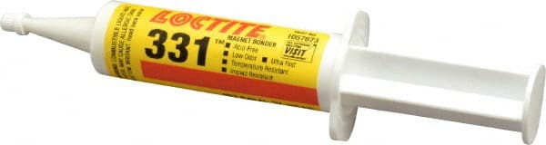 Loctite - 25 mL Cartridge Two Part Acrylic Adhesive - 0.33 min Working Time, 3,100 psi Shear Strength, Series 331 (Use with MSC#-93297661) - Exact Tooling