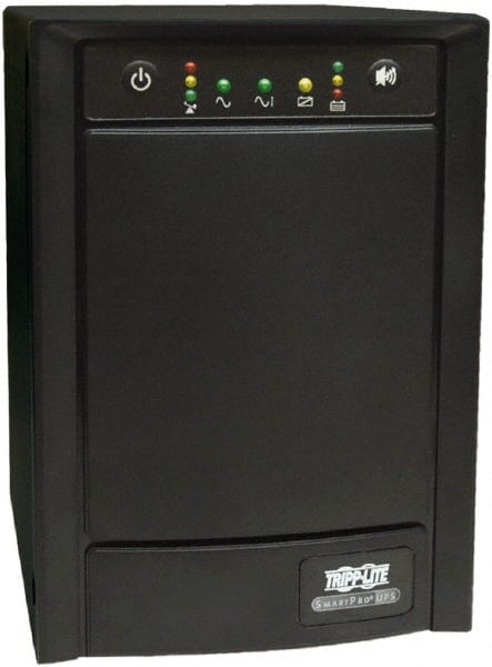 Tripp-Lite - 15 Amp, 750 VA, Tower Mount Line Interactive Backup Uninterruptible Power Supply - Backup 10 min with Full Load & 54-1/2 min with Half Load, 120 VAC Input & Output, 500 Watt Output, 1 Phases, 6 Outlets - Exact Tooling