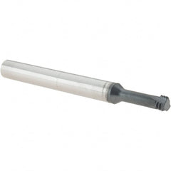 Iscar - 1/4-28 UNF, 0.197" Cutting Diam, 3 Flute, Solid Carbide Helical Flute Thread Mill - Internal Thread, 0.57" LOC, 2-1/2" OAL, 1/4" Shank Diam - Exact Tooling
