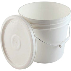 Dynalon Labware - 1 6-Piece 2 Gal 9.291" High, High-Density Polyethylene Round White Single Pail - Exact Tooling