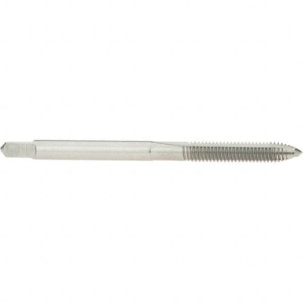 Hertel - #4-40 UNC, H2, 2 Flutes, Plug Chamfer, Bright Finish, High Speed Steel Spiral Point STI Tap - 2" OAL - Exact Tooling