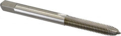 Hertel - #8-32 UNC, H3, 2 Flutes, Plug Chamfer, Bright Finish, High Speed Steel Spiral Point STI Tap - 2-3/8" OAL - Exact Tooling