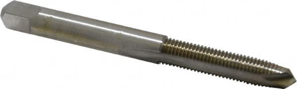 Hertel - #10-32 UNF, H3, 2 Flutes, Plug Chamfer, Bright Finish, High Speed Steel Spiral Point STI Tap - 2-1/2" OAL - Exact Tooling