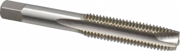 Hertel - 3/8-16 UNC, H3, 3 Flutes, Plug Chamfer, Bright Finish, High Speed Steel Spiral Point STI Tap - 3-3/8" OAL - Exact Tooling