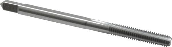 Hertel - #4-40 UNC, H2, 3 Flute, Bottoming Chamfer, Bright Finish, High Speed Steel Hand STI Tap - 2" OAL - Exact Tooling