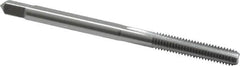 Hertel - #4-40 UNC, H2, 3 Flute, Bottoming Chamfer, Bright Finish, High Speed Steel Hand STI Tap - 2" OAL - Exact Tooling