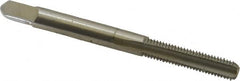 Hertel - #8-32 UNC, H3, 3 Flute, Bottoming Chamfer, Bright Finish, High Speed Steel Hand STI Tap - 2-3/8" OAL, 15/16" Thread Length - Exact Tooling