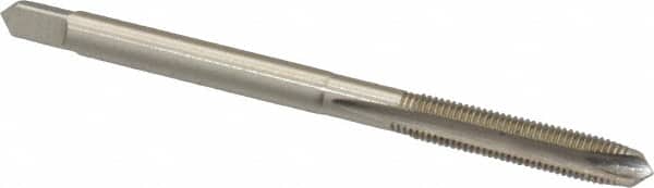 Hertel - M3x0.50 Metric Coarse, D1, 2 Flutes, Plug Chamfer, Bright Finish, High Speed Steel Spiral Point STI Tap - 2" OAL - Exact Tooling