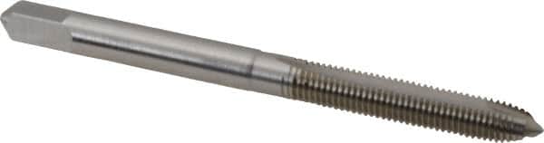Hertel - M4x0.70 Metric Coarse, D1, 2 Flutes, Plug Chamfer, Bright Finish, High Speed Steel Spiral Point STI Tap - 2-3/8" OAL - Exact Tooling