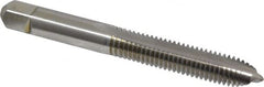 Hertel - M8x1.25 Metric Coarse, 2 Flute, High Speed Steel Spiral Point Tap - Plug Chamfer, Right Hand Thread, 2-23/32" OAL, 6H Class of Fit - Exact Tooling