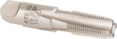 Hertel - 1/8-27 NPT Thread, 4 Flute Standard Pipe Tap - 2-1/8" OAL, Bright Finish, High Speed Steel - Exact Tooling