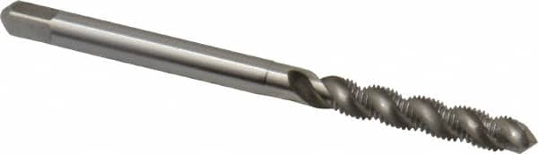 Hertel - M3x0.50 Metric Coarse, 3 Flute, 52° Helix, Plug Chamfer, Bright Finish, High Speed Steel Spiral Flute STI Tap - 2" OAL - Exact Tooling