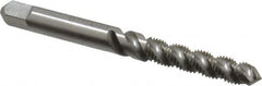 Hertel - M5x0.80 Metric Coarse, 3 Flute, 52° Helix, Plug Chamfer, Bright Finish, High Speed Steel Spiral Flute STI Tap - 2-1/2" OAL - Exact Tooling