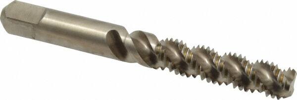 Hertel - 1/4-20 UNC, 3 Flute, 52° Helix, Bottoming Chamfer, Bright Finish, High Speed Steel Spiral Flute STI Tap - 2-23/32" OAL - Exact Tooling