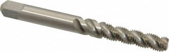Hertel - M5x0.80 Metric Coarse, 3 Flute, 52° Helix, Bottoming Chamfer, Bright Finish, High Speed Steel Spiral Flute STI Tap - 2-1/2" OAL - Exact Tooling
