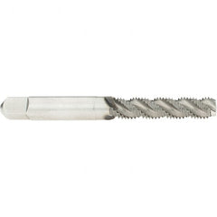 Hertel - M6x1.00 Metric Coarse, 3 Flute, 52° Helix, Bottoming Chamfer, Bright Finish, High Speed Steel Spiral Flute STI Tap - 2-23/32" OAL - Exact Tooling