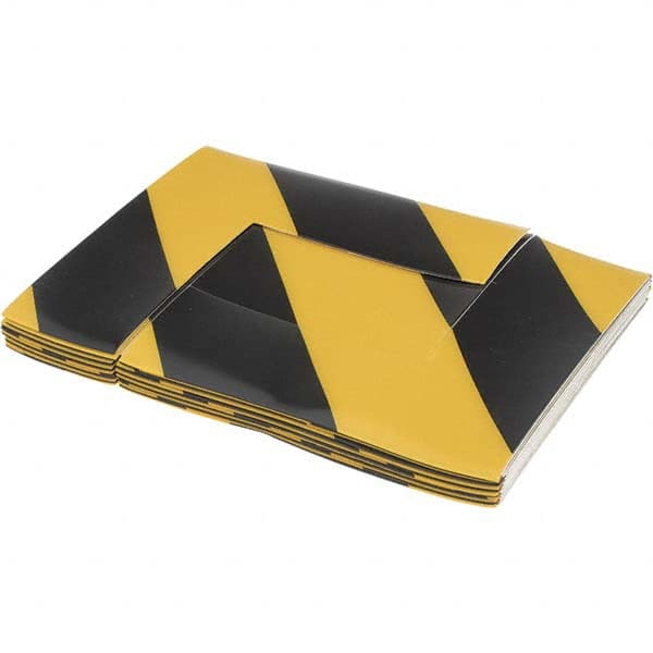 NMC - Black & White Striped Vinyl Die Cut Shape Angles - 2" Wide x 0.02" Thick, General Traffic - Exact Tooling