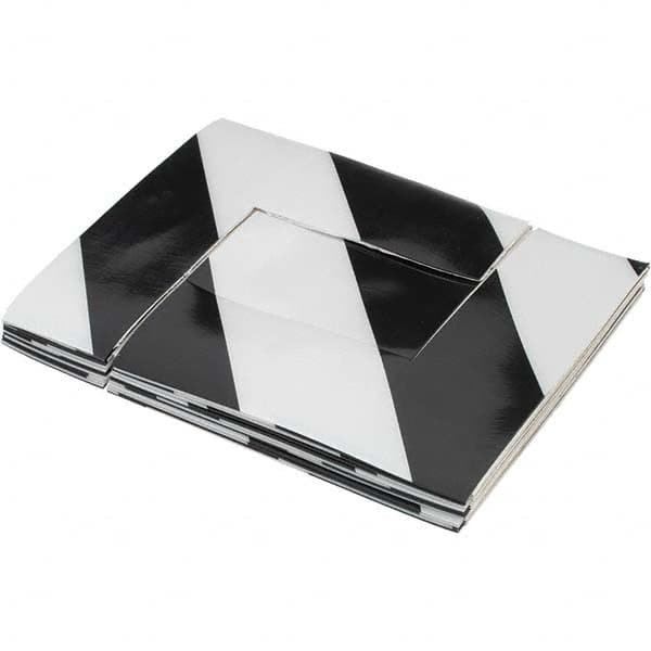 NMC - Black & White Striped Vinyl Die Cut Shape Angles - 2" Wide x 0.02" Thick, General Traffic - Exact Tooling