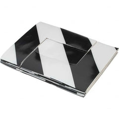 NMC - Black & White Striped Vinyl Die Cut Shape Angles - 2" Wide x 0.02" Thick, General Traffic - Exact Tooling