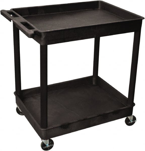 NMC - 300 Lb Capacity, 32" Wide x 24" Long x 37-1/2" High Shelf Cart - 1 Shelf, Plastic - Exact Tooling